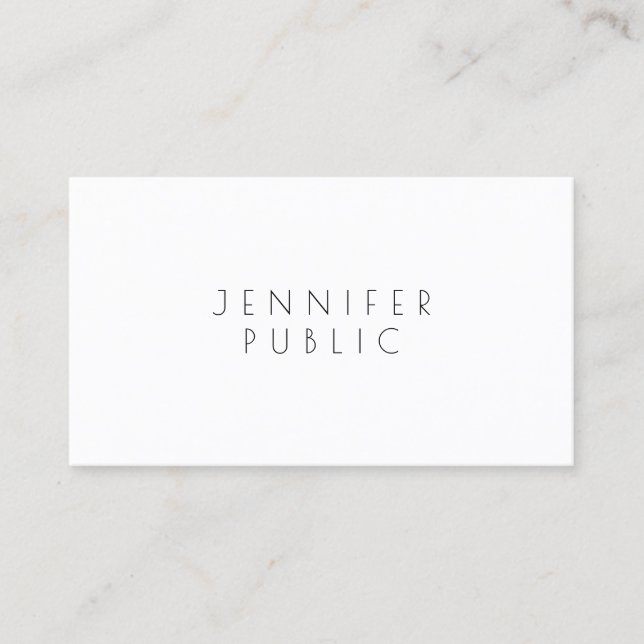 Minimalist Template Elegant Design Modern Pretty Business Card (Front)