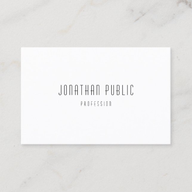 Minimalist Template Elegant Professional Modern Business Card (Front)