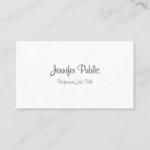 Minimalist Template Handwritten Script Text Modern Business Card
