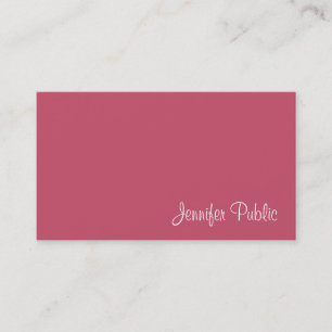 Minimalist Template Modern Elegant Red Simple Business Card