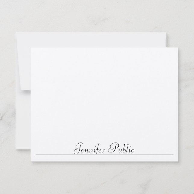 Minimalist Template Modern Typography Felt White (Front)