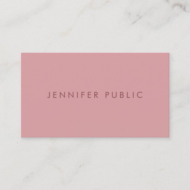 Minimalist Template Trend Colours Modern Elegant Business Card (Front)
