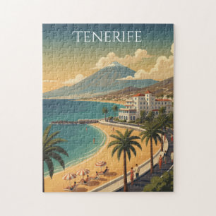 Minimalist Tenerife Canary Island Vintage Travel  Jigsaw Puzzle