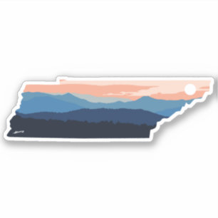 Minimalist Tennessee Mountain Sunset