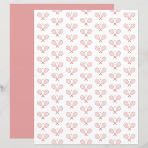 Minimalist Tennis Pattern Scrapbook Paper
