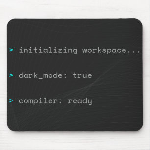 Minimalist Terminal Dark Mode Developer Desk Mat Mouse Mat