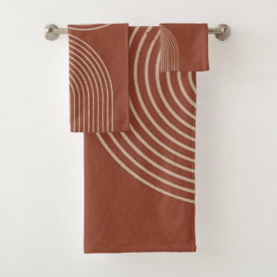 Minimalist Terra-Cotta Bath Towel Set