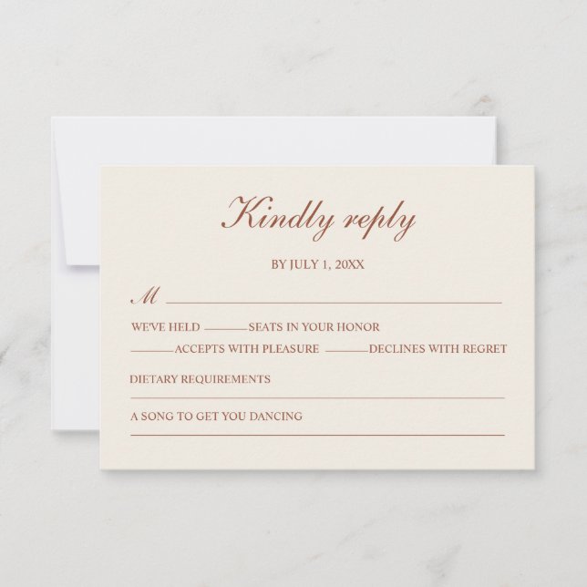  Minimalist Terraco Simple Elegant RSVP (Front)