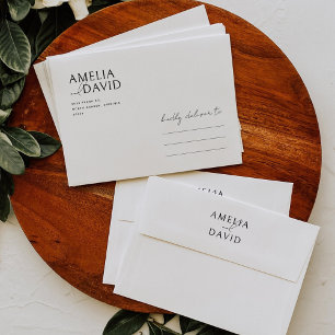Minimalist Terracotta A7 5x7 Wedding Envelope
