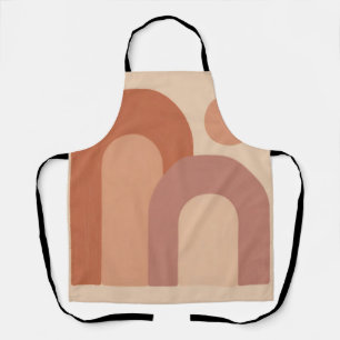 Minimalist Terracotta Arches Abstract  Apron