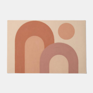 Minimalist Terracotta Arches Abstract Doormat