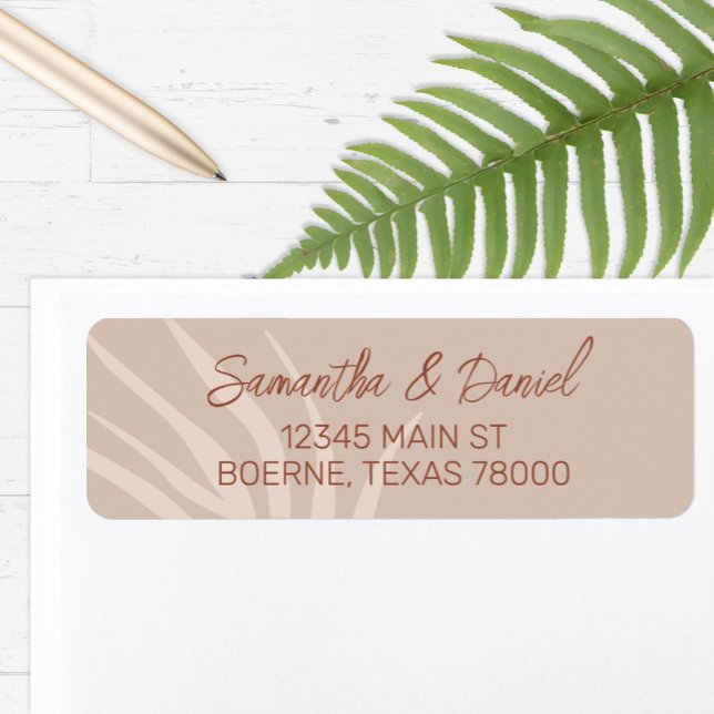 Minimalist Terracotta Boho Return Address (Boho Terracotta Return Address Labels)