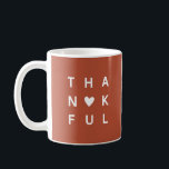 Minimalist Terracotta Copper Thanksgiving Holiday  Coffee Mug<br><div class="desc">// Need help customising your design? Got other ideas? Feel free to contact me (Zoe) directly.

// Background colour can be changed to match your theme.</div>