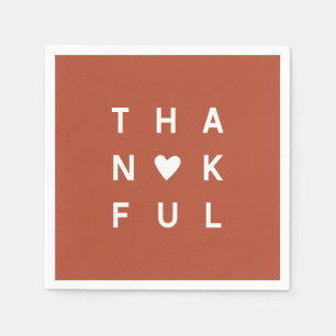 Minimalist Terracotta Copper Thanksgiving Holiday Napkin