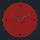 Minimalist. Terracotta. Large Clock<br><div class="desc">Minimalist style,  round wall clock,  in a striking Terracotta colour. Will enhance any room of your home.</div>