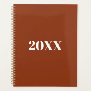 Minimalist terracotta modern typography custom planner