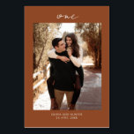 Minimalist Terracotta Wedding Table Number<br><div class="desc">Minimalist Terracotta Wedding Table Number</div>