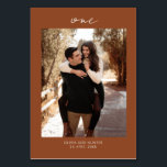 Minimalist Terracotta Wedding Table Number<br><div class="desc">Minimalist Terracotta Wedding Table Number</div>