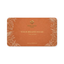 Minimalist Terracotta White Line Art Earring Card