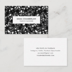 Minimalist Terrazzo Print Modern Custom Business Card