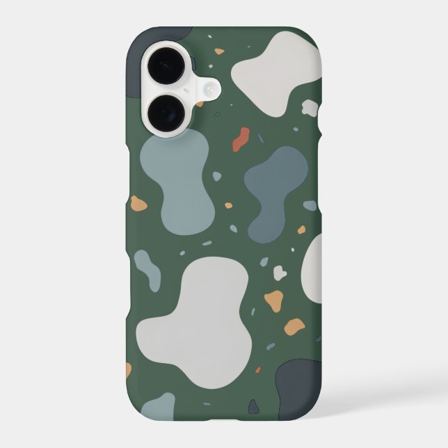 Minimalist Terrazzo Style Custom Fabric, Wallpaper (Back)