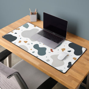 Minimalist Terrazzo Style Custom Fabric, Wallpaper Desk Mat