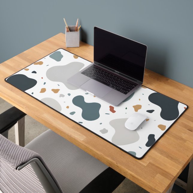 Minimalist Terrazzo Style Custom Fabric, Wallpaper Desk Mat (Office 2)
