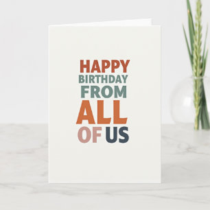 Minimalist Text Collective Birthday Card