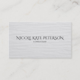 Minimalist Text Elegant Textured Consultant Business Card