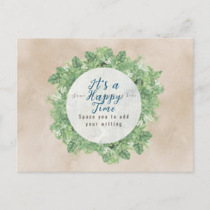 Minimalist text frame For train engine theme Postcard