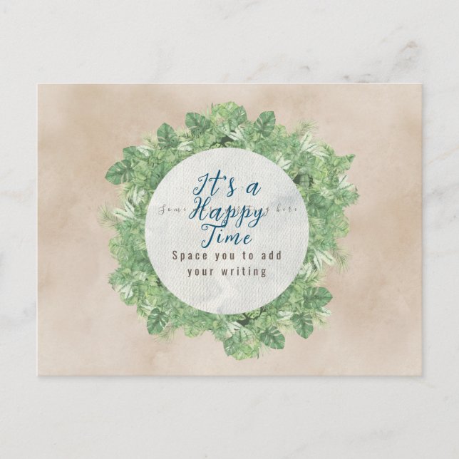 Minimalist text frame | For train engine theme Postcard (Front)