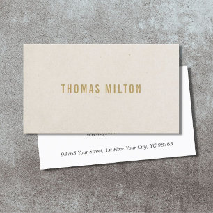 Minimalist Texture Beige Consultant Business Card