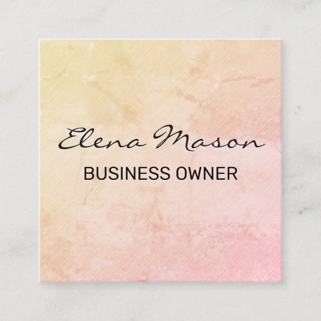 Minimalist Texture Square Business Card (Front)