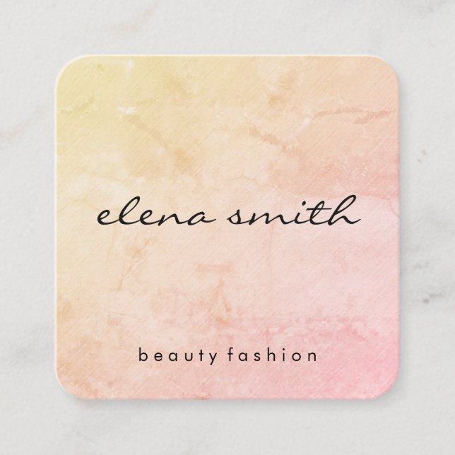 Minimalist Texture Square Business Card (Front)