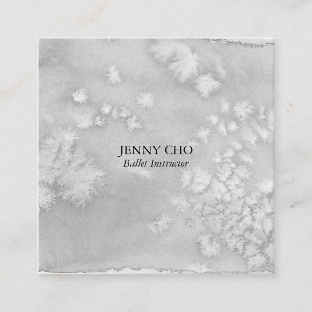 Minimalist textured business card square (Front)