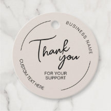 Minimalist Thank You Beige Business