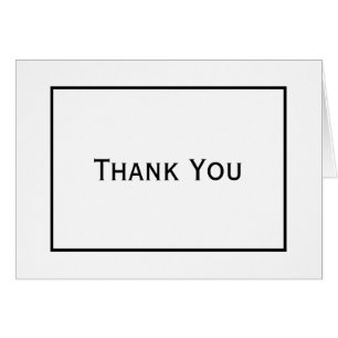 Minimalist Thank You Black & White Wedding Party