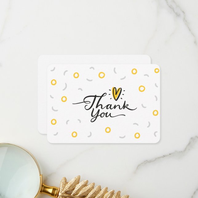 Minimalist Thank you card (Front/Back In Situ)