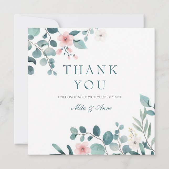minimalist thank you card (Front)