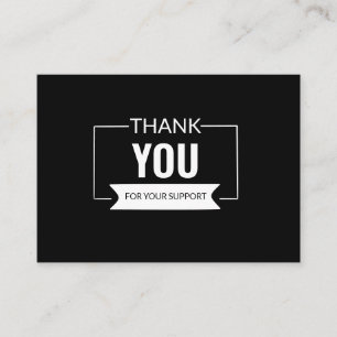 Minimalist thank you card for business