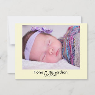 Minimalist Thank You Card Newborn Announcement