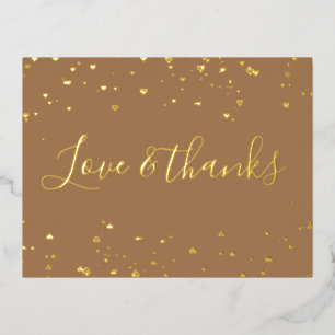 Minimalist Thank you Card with cute little hearts