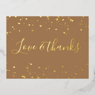 Minimalist Thank you Card with cute little hearts