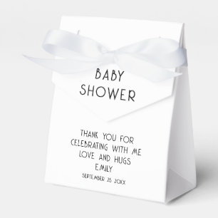 Minimalist Thank You Name Baby Shower Favour Box
