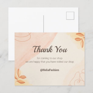 Minimalist Thank You Postcard