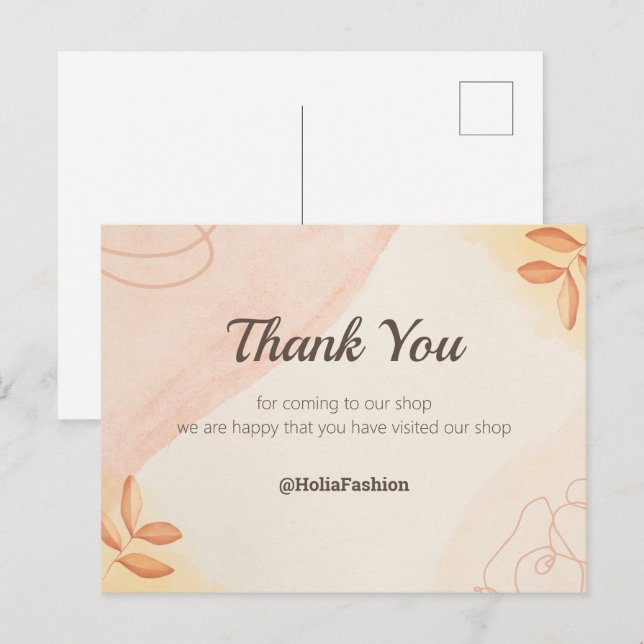 Minimalist Thank You Postcard (Front/Back)