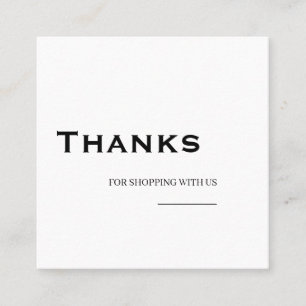 Minimalist Thank You Square Card