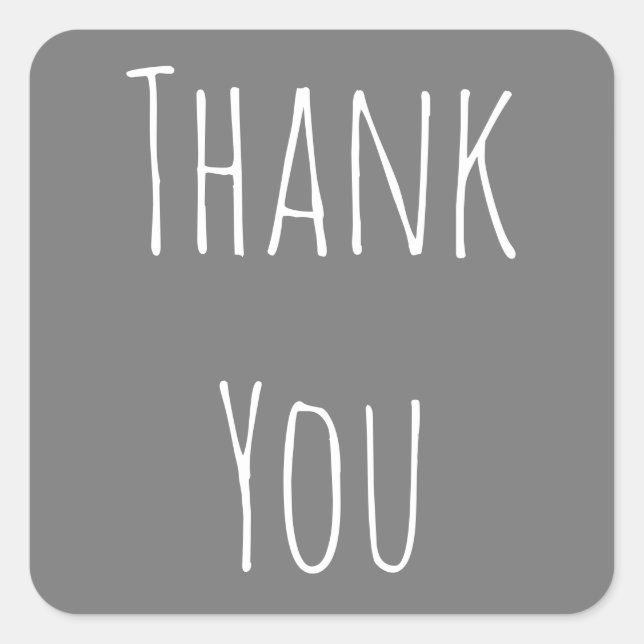 Minimalist Thank You Sticker (Front)