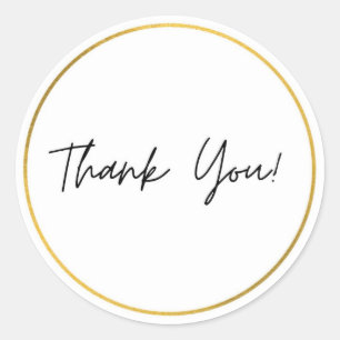 Minimalist thank you sticker