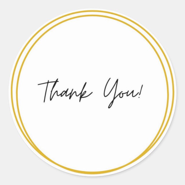 Minimalist thank you sticker (Front)